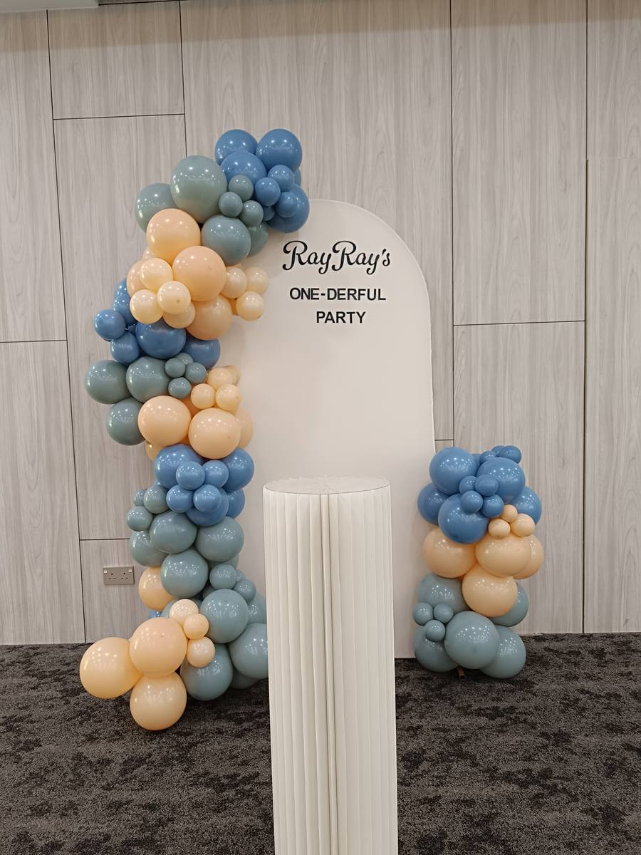 Kids birthday balloon backdrop