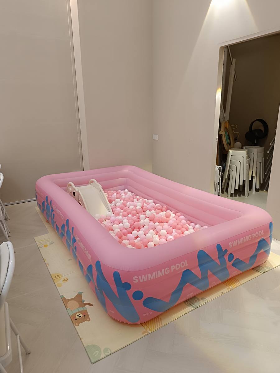 Pink ball pit setup